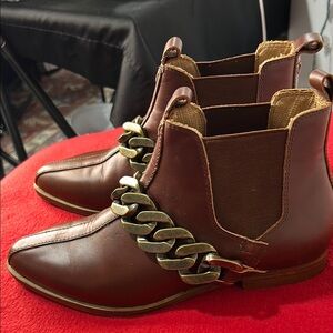 Kelsi Dagger Brown Ankle Boots (NWOB)